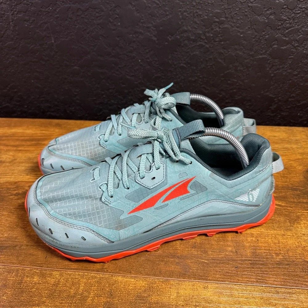 Altra Lone Peak 6 AL0A548E305 Teal Orange Mesh Trail Running Shoe Womens 10.5